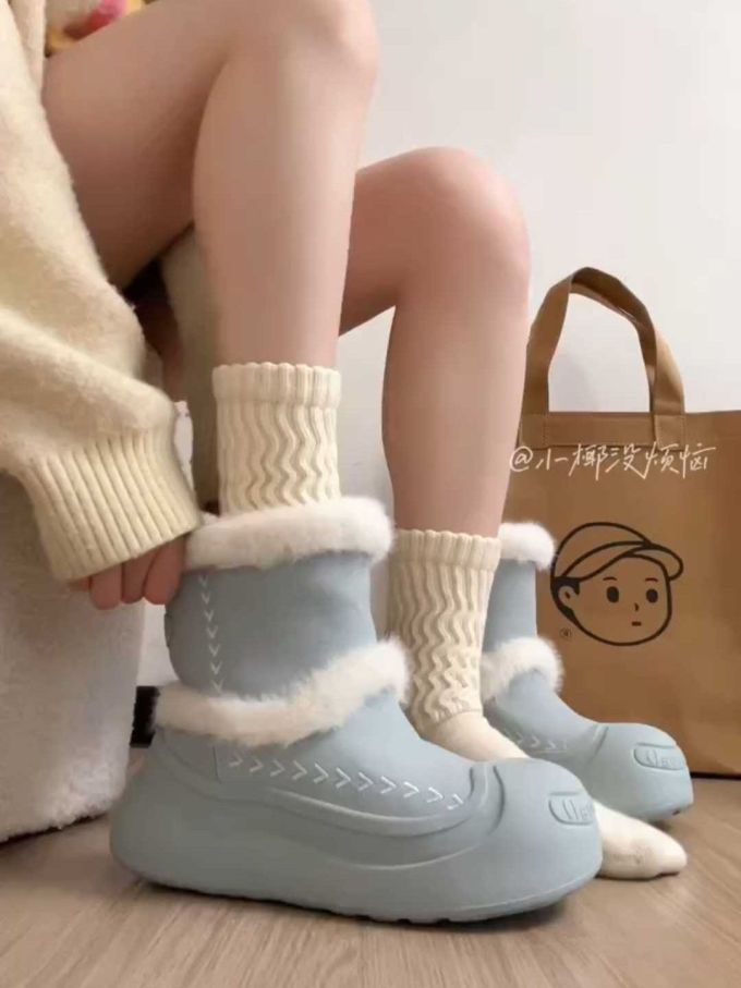 厚底 无帮 皮革 