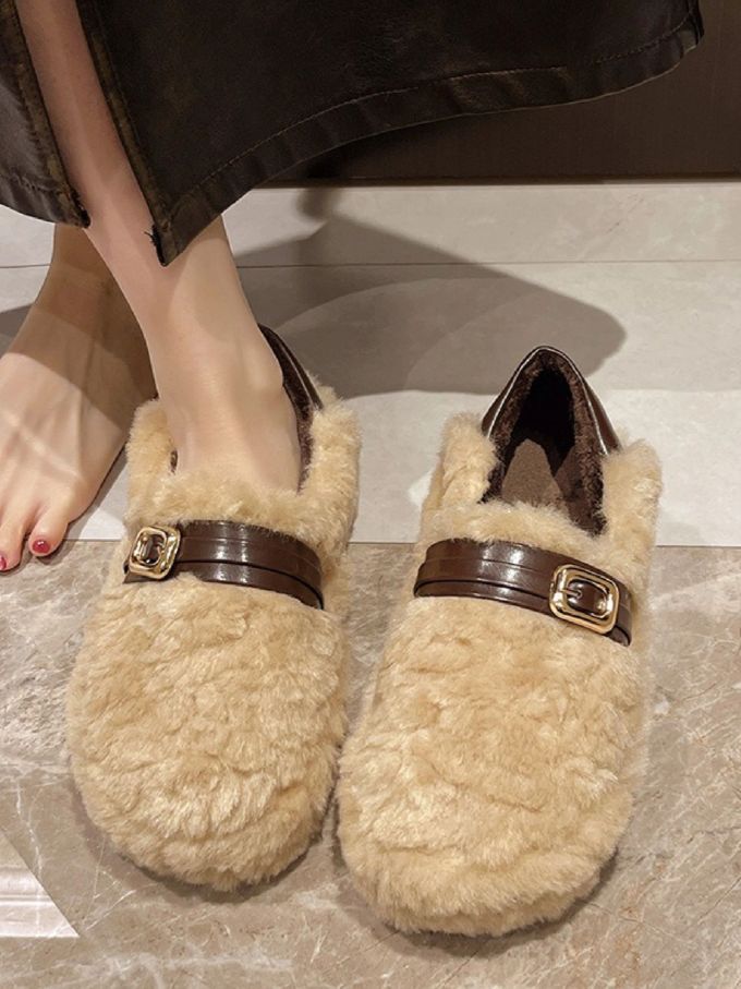 无帮 一脚蹬 绒毛/绒面 