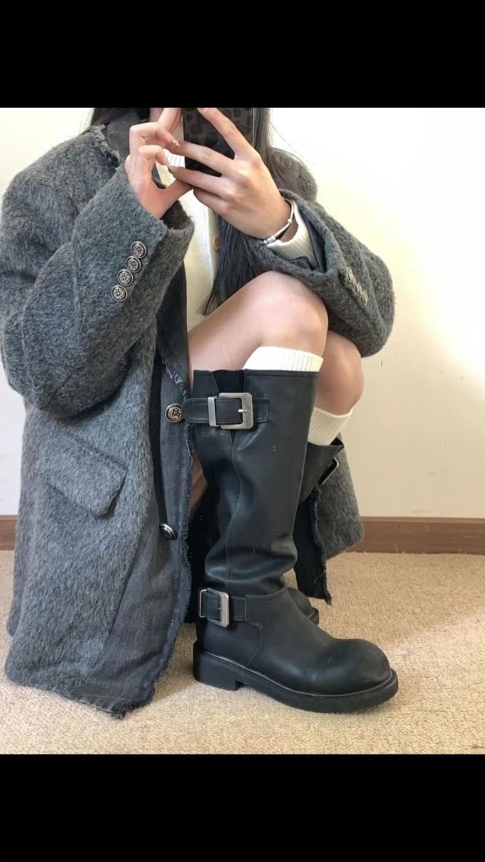 呢绒 H型 翻驳领 中长袖 轿车黑 