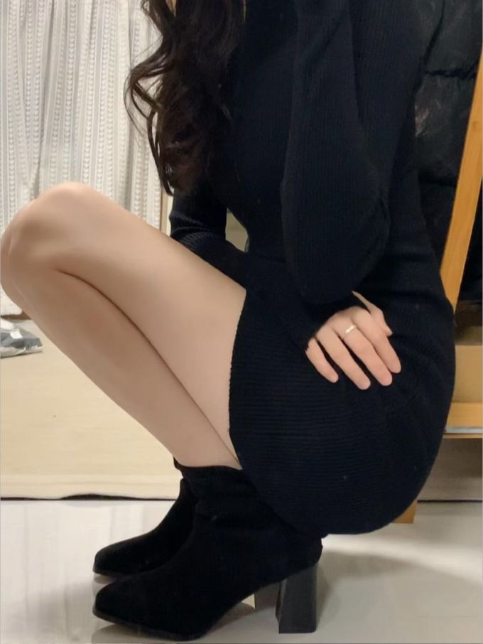 毛纺 基础袖 蓝黑色 