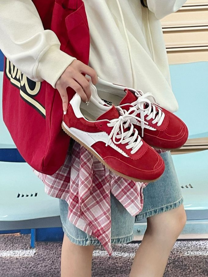 低帮 系带 皮革 