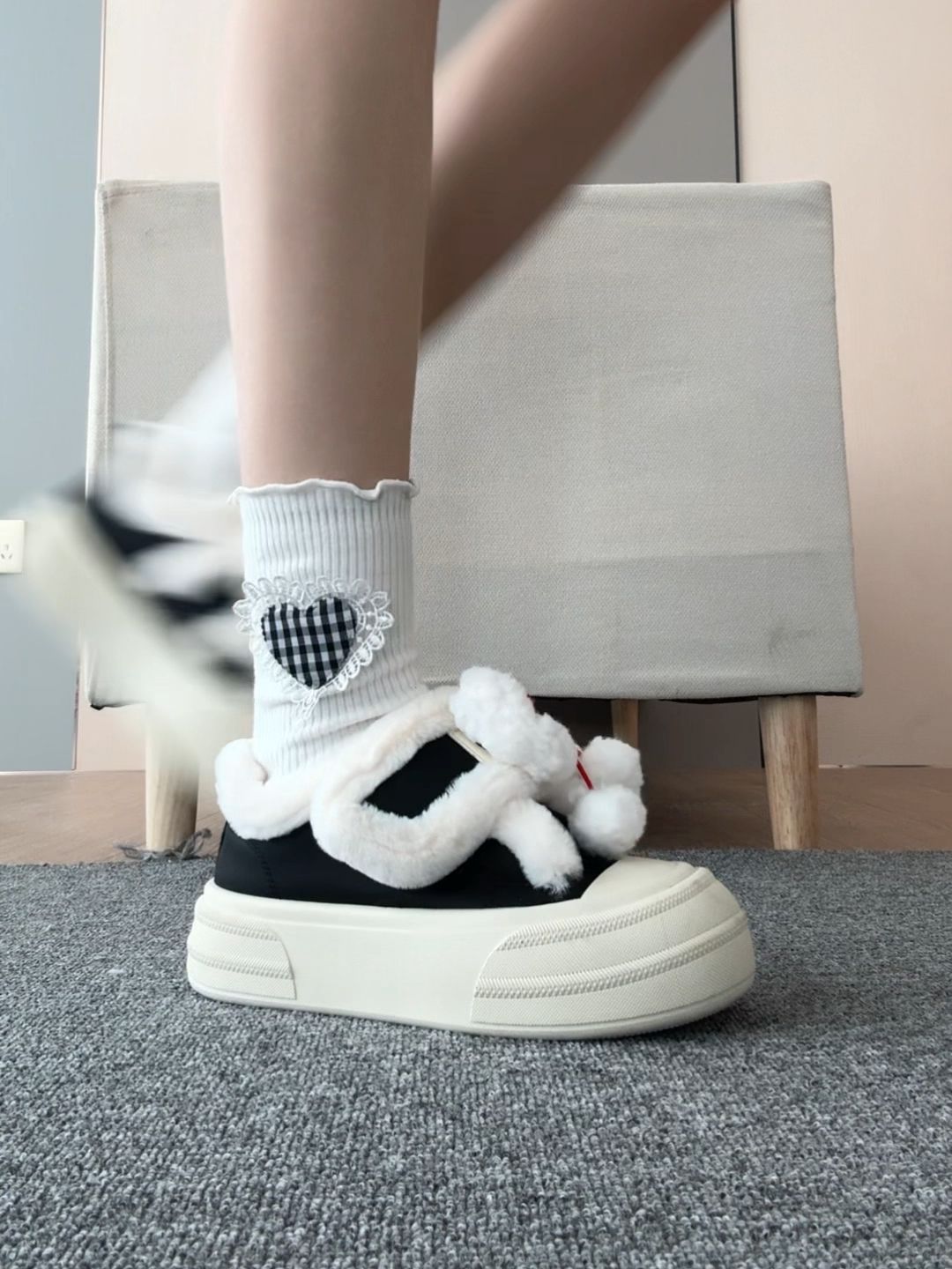 低帮 一脚蹬 绒毛/绒面  - VALI鞋履AI设计主图