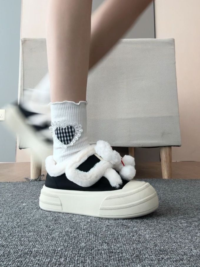 低帮 一脚蹬 绒毛/绒面 