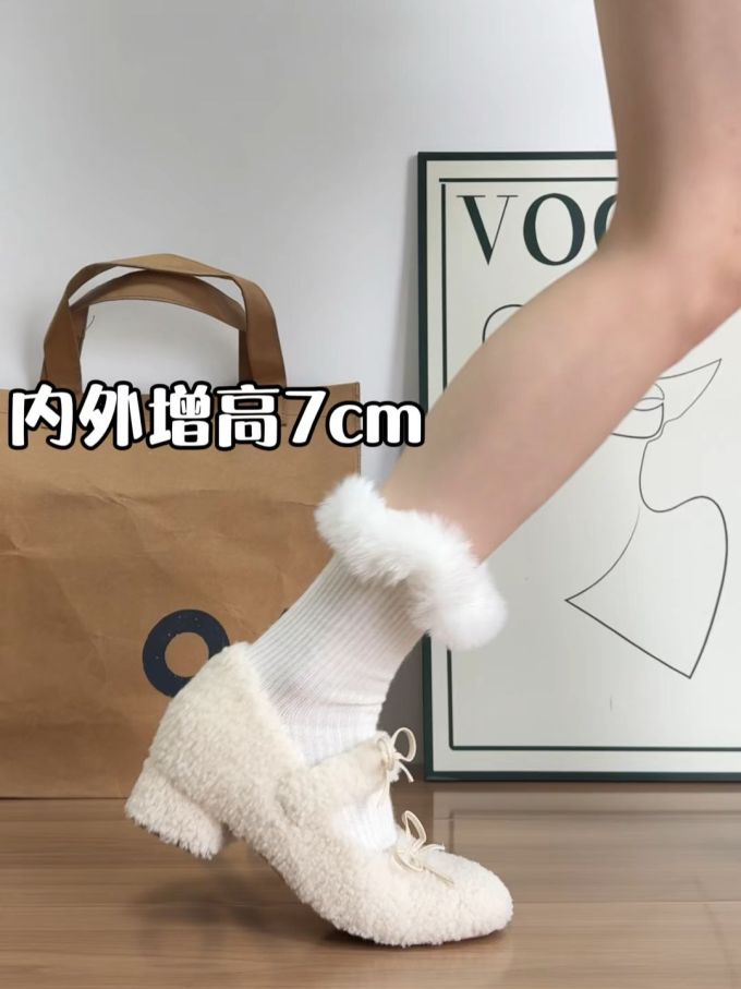 平底 低帮 一脚蹬 深口鞋 绒毛/绒面 