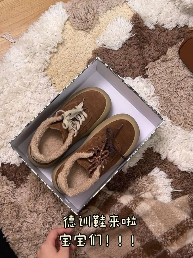 圆头 系带 皮革 