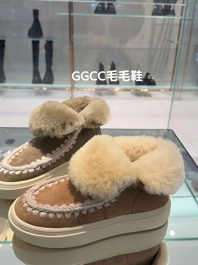 圆头 低帮 一脚蹬 深口鞋 皮革 