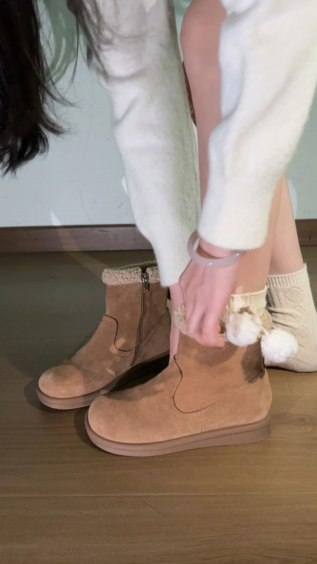 圆头 拉链 皮革  - VALI鞋履AI设计主图