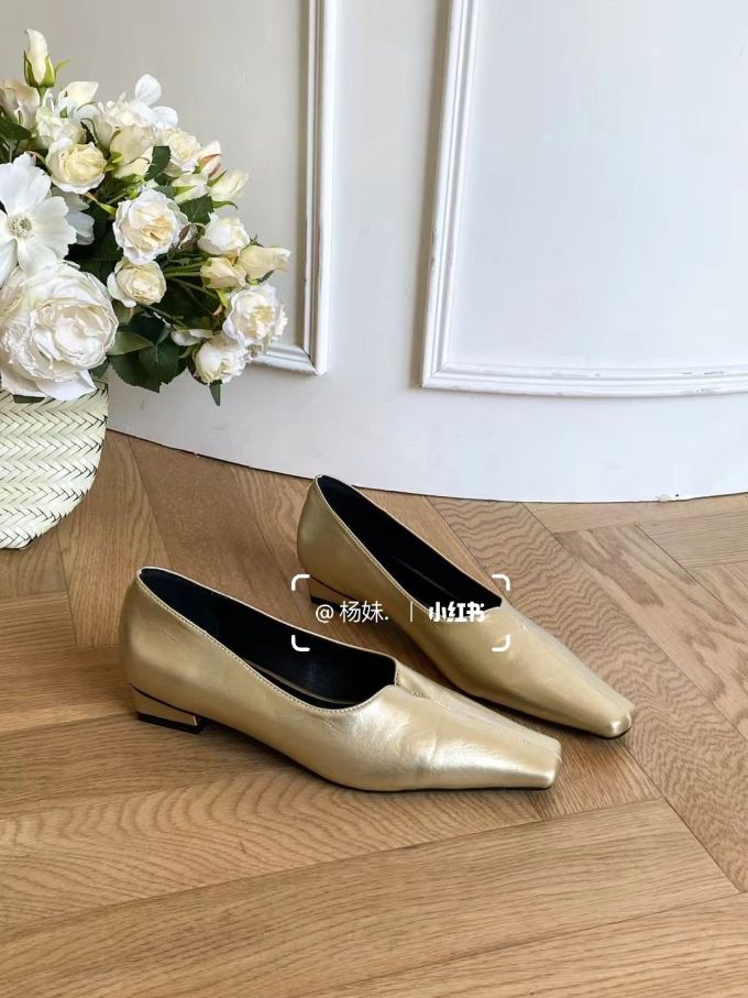 低跟 粗跟 尖头 低帮 一脚蹬 中口鞋 皮革 