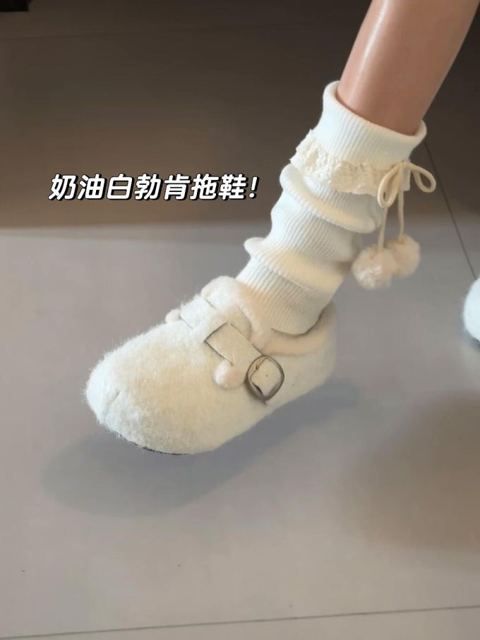 无帮 袢扣 绒毛/绒面 