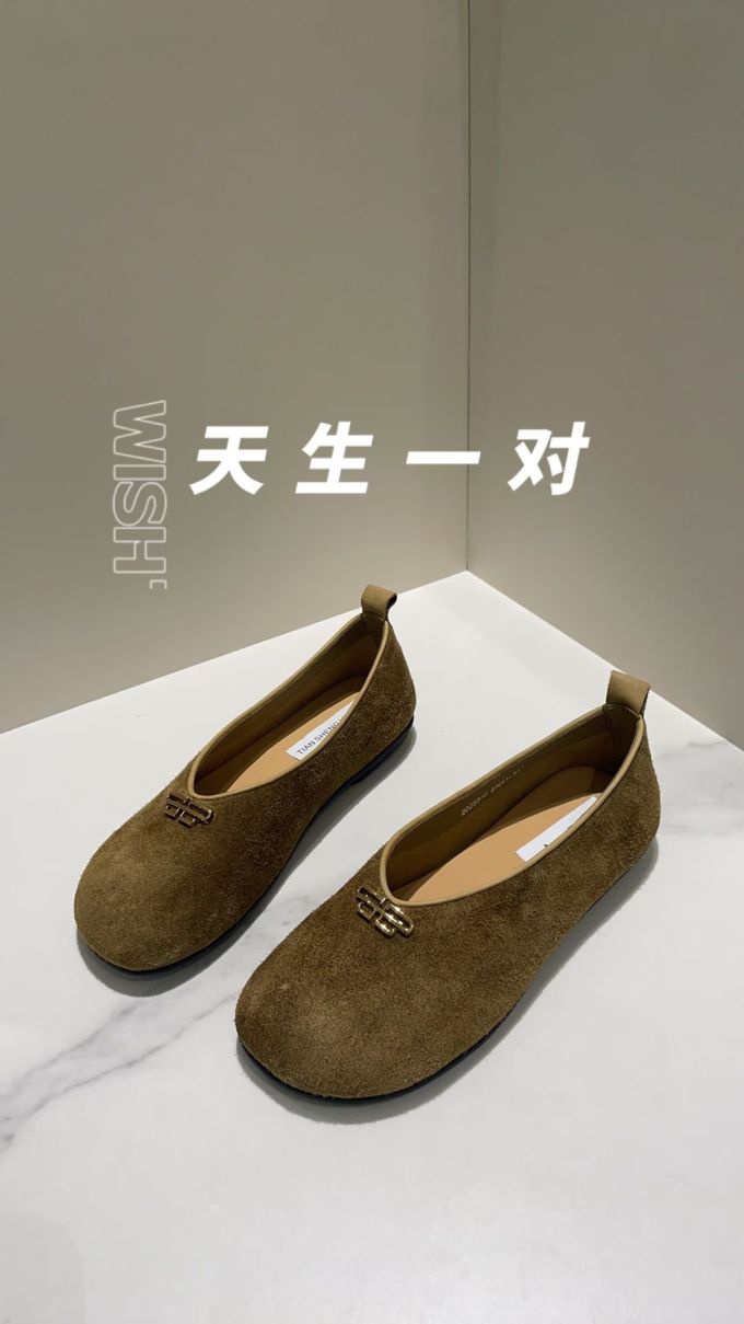 圆头 低帮 一脚蹬 深口鞋 皮革