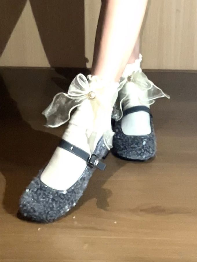 系带 浅口鞋 