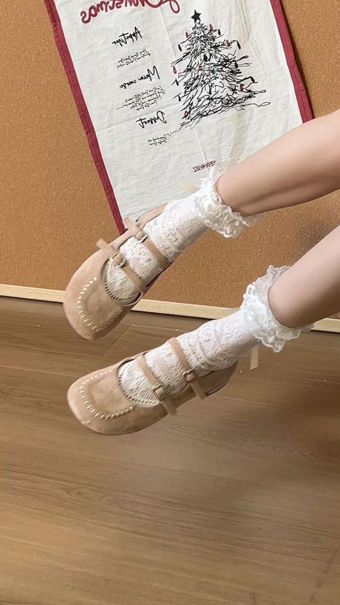 圆头 袢扣 中口鞋 皮革