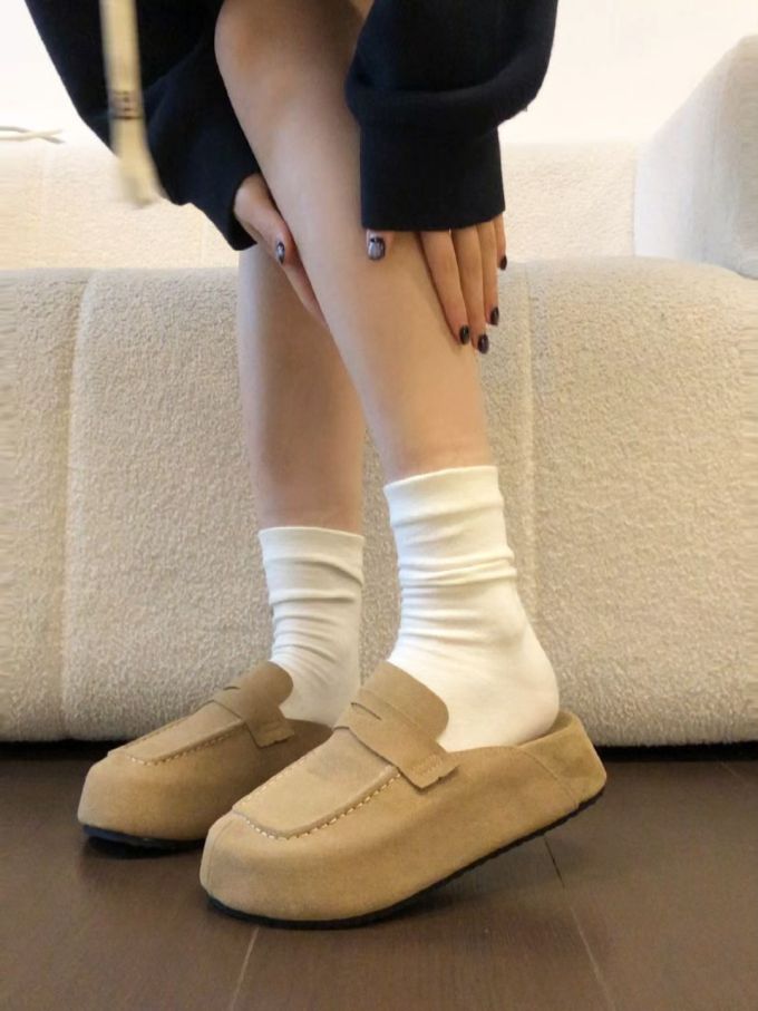 低帮 深口鞋 皮革 