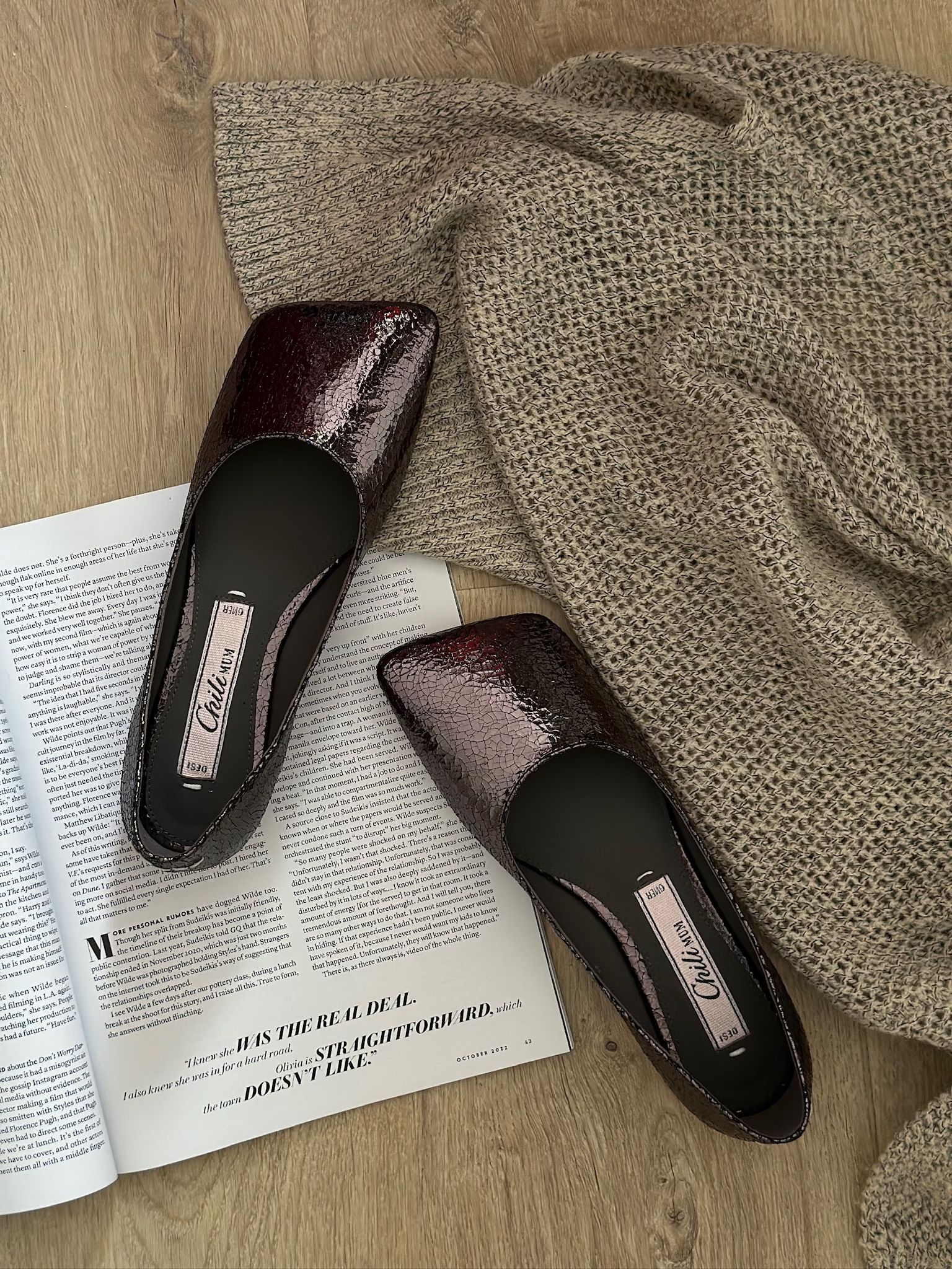 尖头 低帮 一脚蹬 中口鞋 皮革  - VALI鞋履AI设计主图