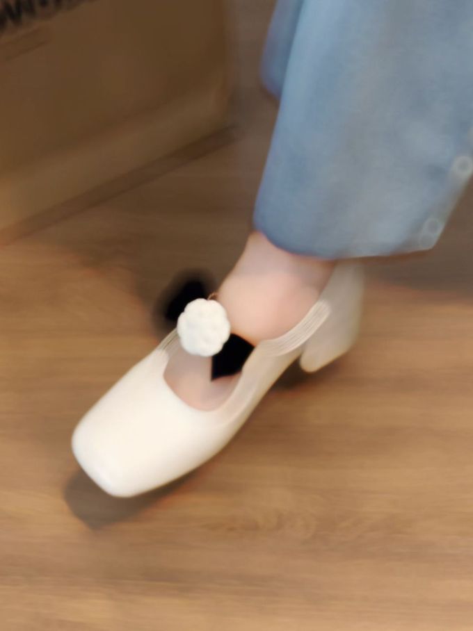 方头 中口鞋 皮革
