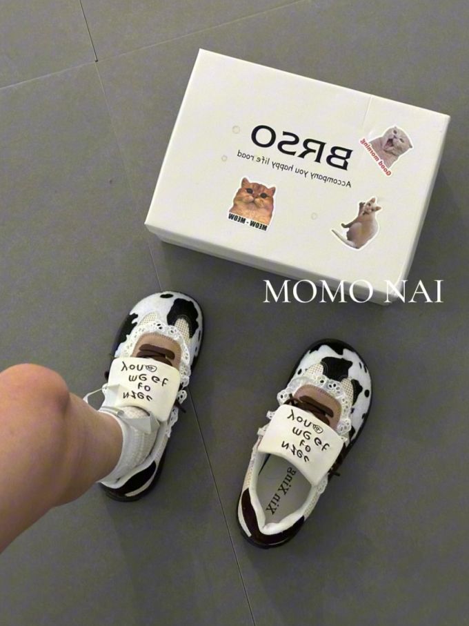 圆头 中口鞋 皮革 魔术贴