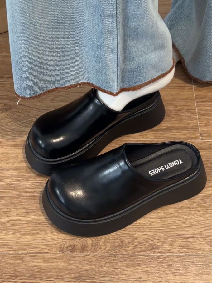 圆头 低帮 深口鞋 皮革