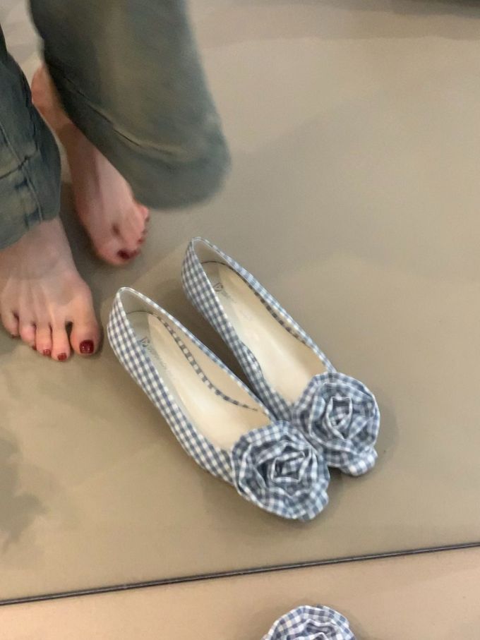 方头 低帮 一脚蹬 浅口鞋 毛呢