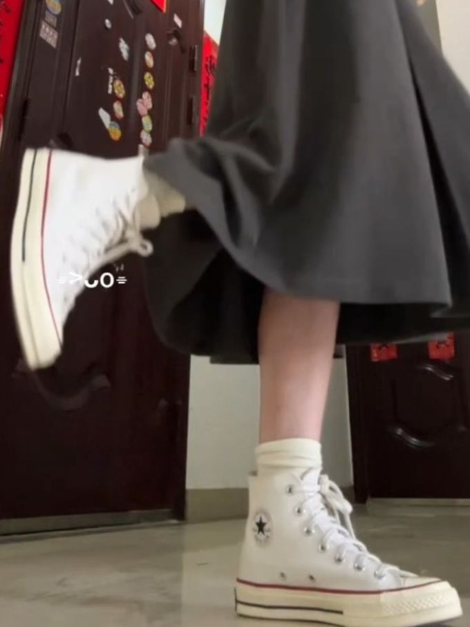 高帮 系带 布面 