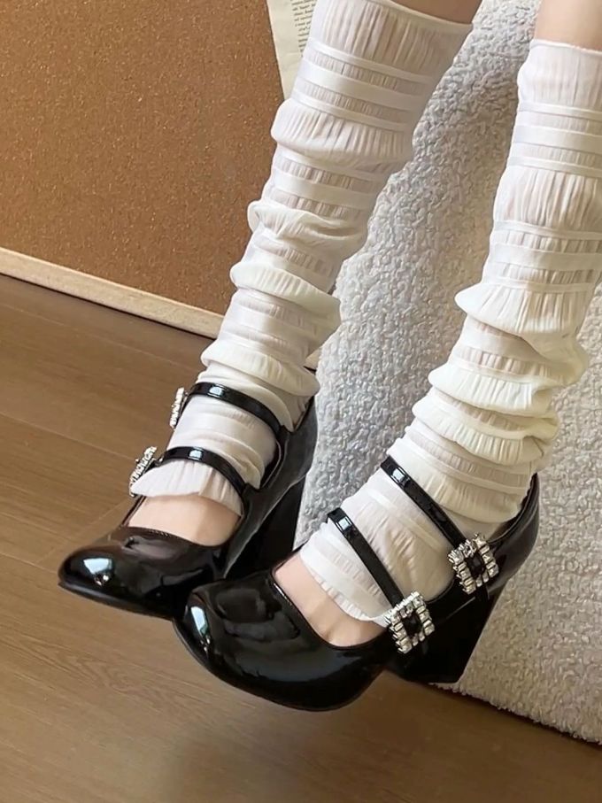 圆头 袢扣 中口鞋 皮革