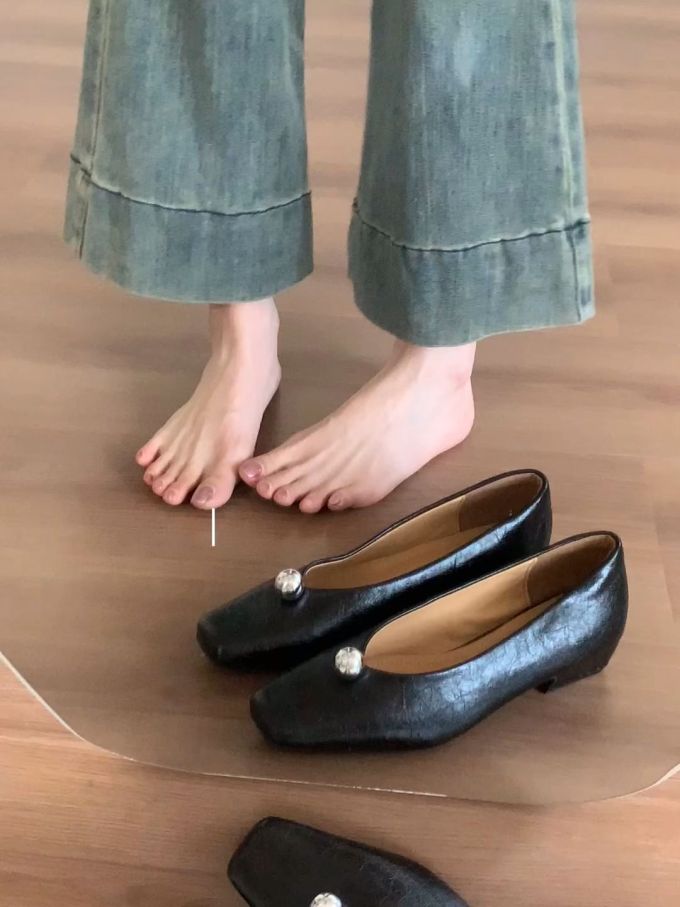 低帮 一脚蹬 浅口鞋 皮革 