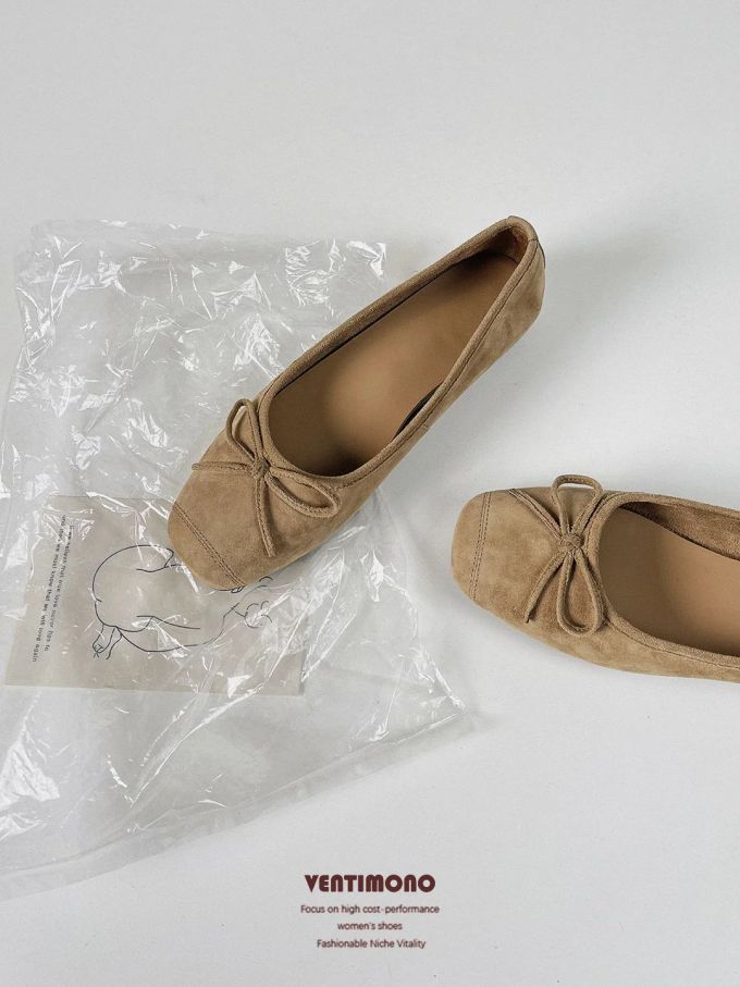 方头 一脚蹬 中口鞋 皮革