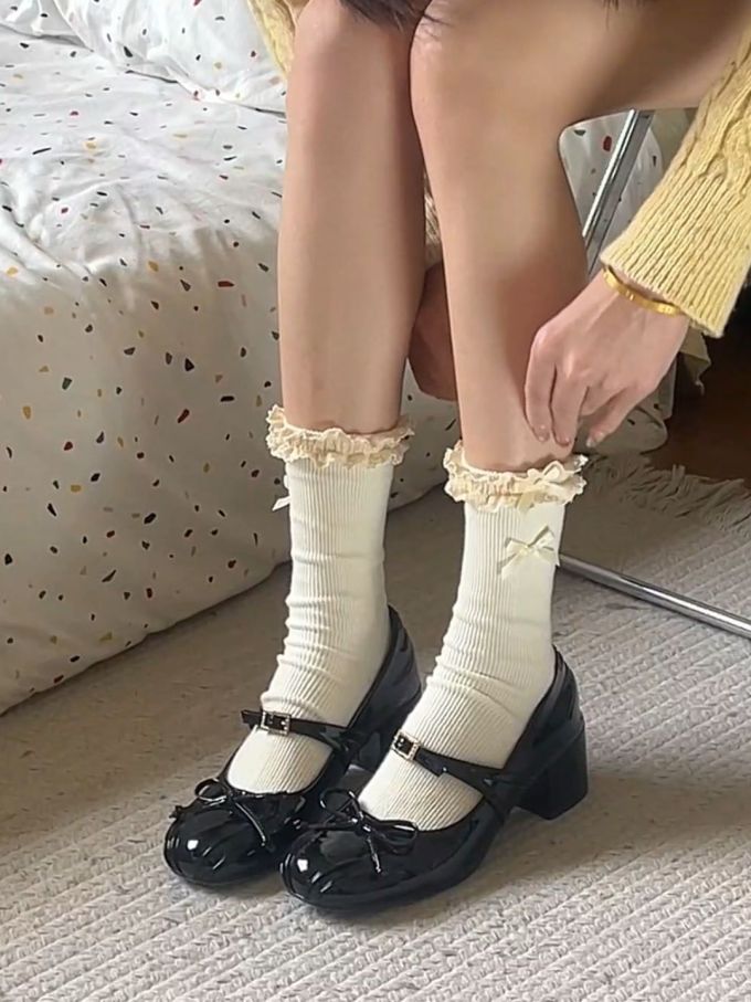 圆头 袢扣 中口鞋 皮革