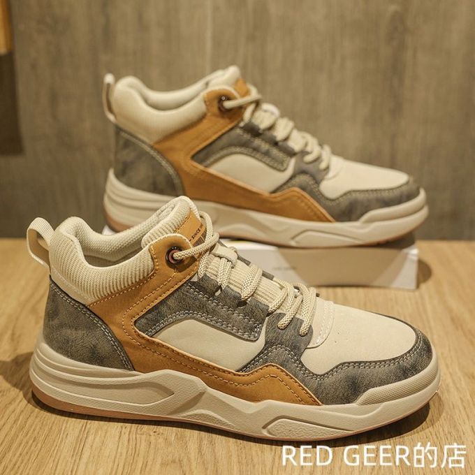 中帮 系带 皮革