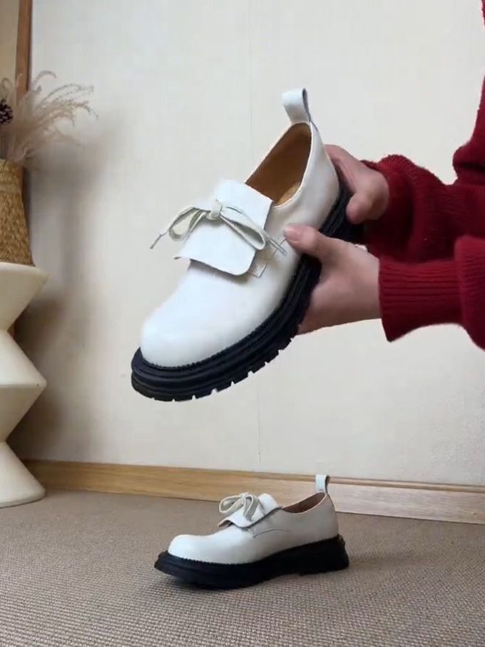 圆头 低帮 深口鞋 皮革
