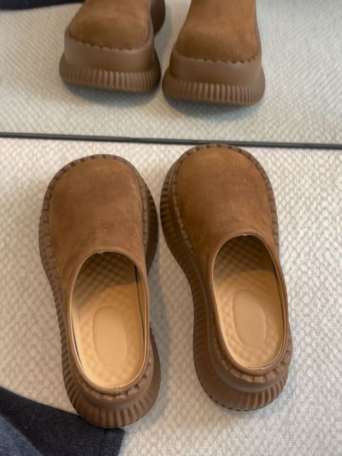 圆头 低帮 深口鞋 皮革
