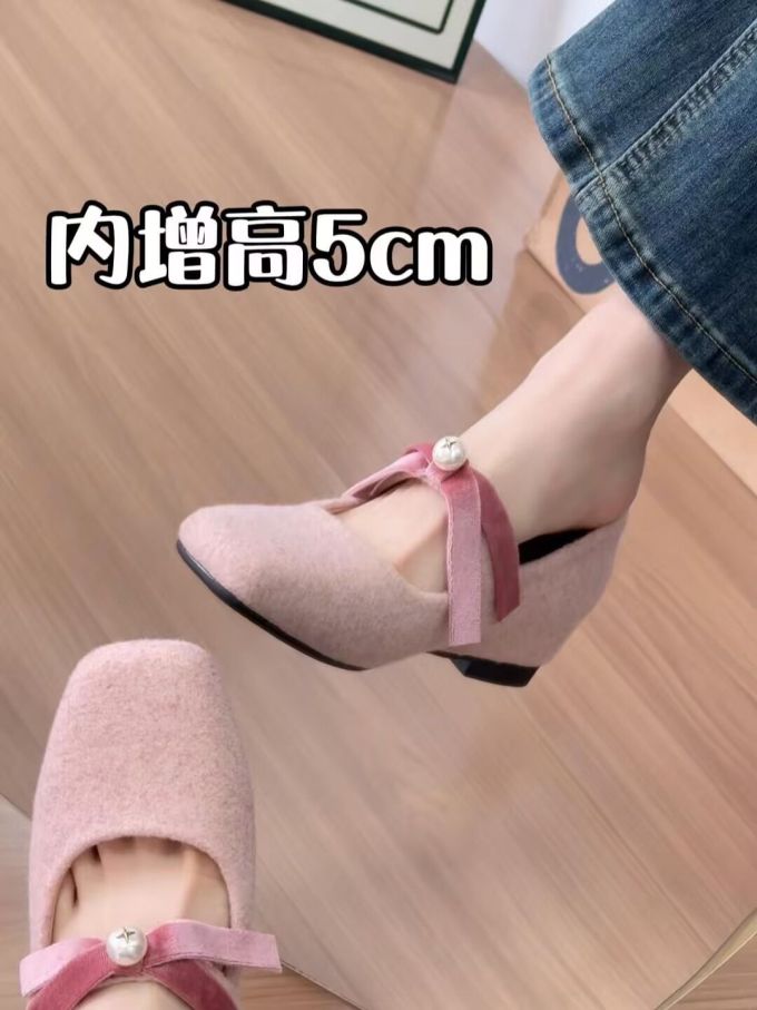 尖头 中口鞋 皮革 