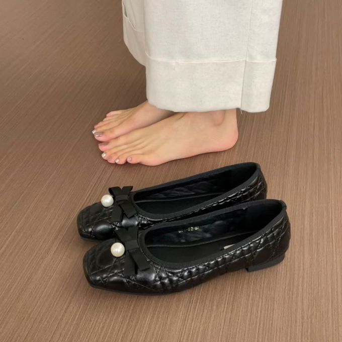 圆头 低帮 一脚蹬 浅口鞋 皮革
