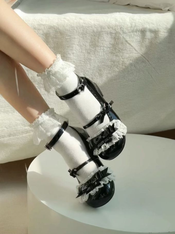 圆头 袢扣 中口鞋 皮革 