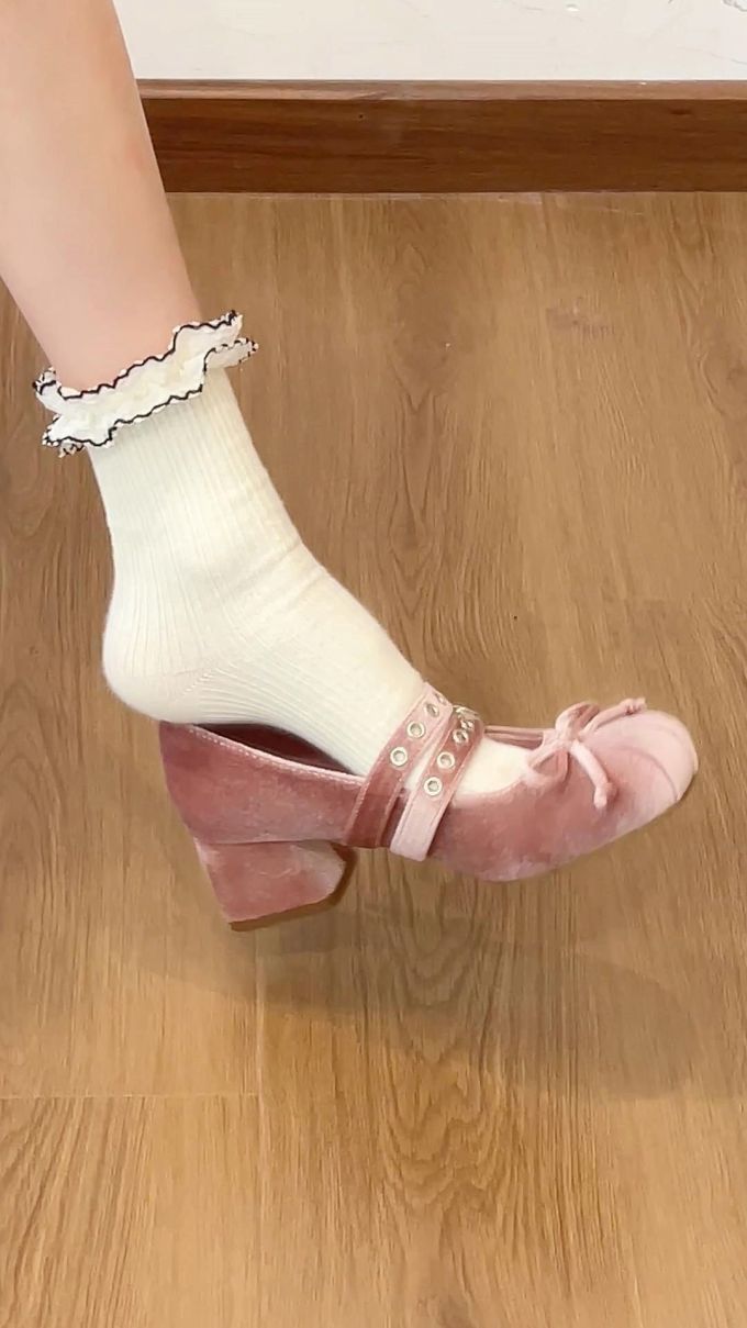 平底 异形头-分趾 中口鞋 皮革 