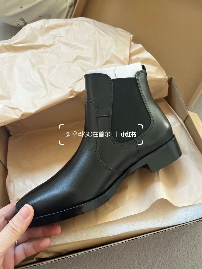 低跟 粗跟 松紧带 皮革