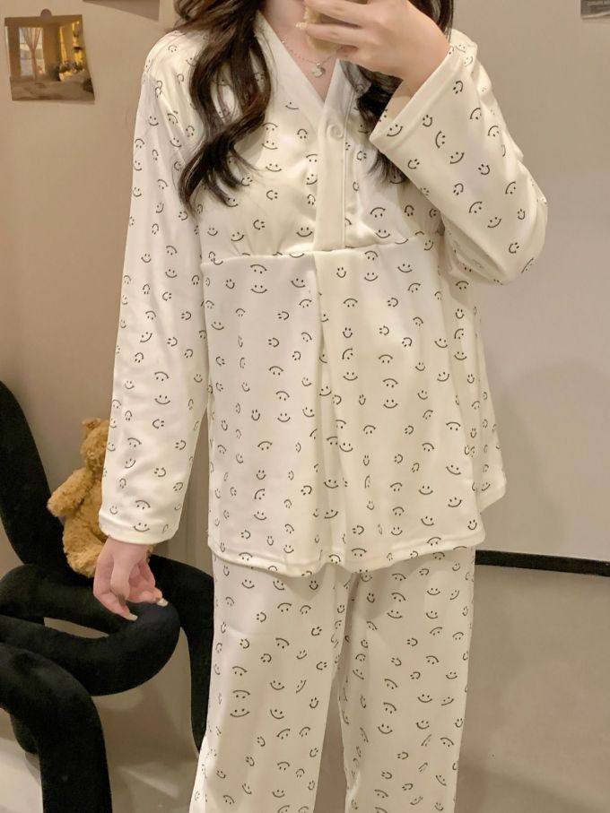 雪纺 H型 V领 中长袖 基础袖 满印&循环 印花 沙色金币 基础扣饰