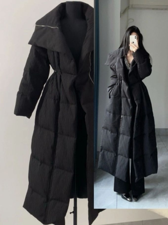 防护功能 X型 棉羽绒袖 打结-扭结 绗缝 踢踏舞鞋色 本布腰带 