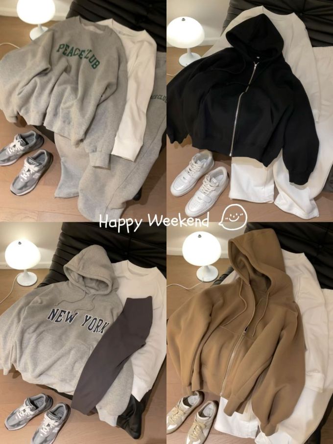 针织面料 连帽领 中长袖 拼接袖 局部印染 字母 印花 灰棕色 爪哇色 纯粹的幸福 基础绳带 