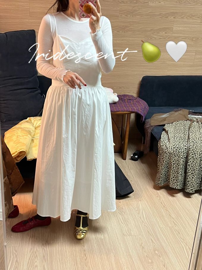 棉麻 A型 圆形领 无袖 抽褶 波浪色 蓝晕色 铝灰色