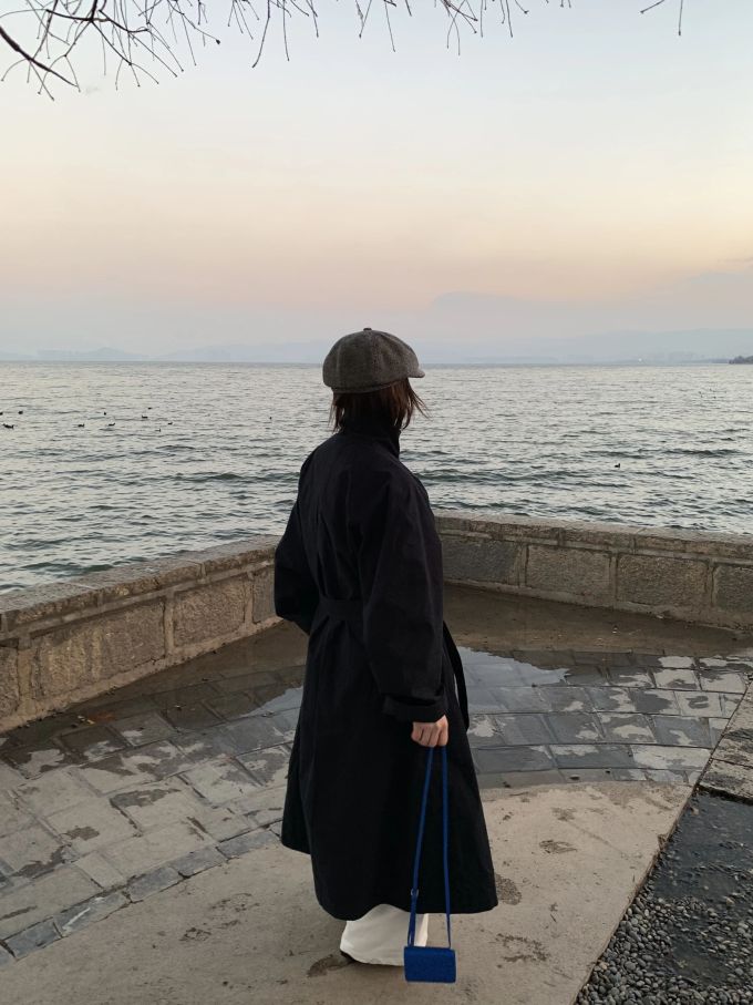 呢绒 A型 基础袖 蓝黑色