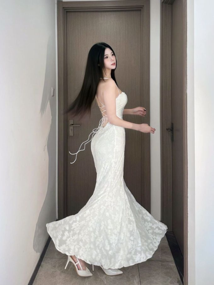 A型 无袖 黎明蓝 云白 淑女 