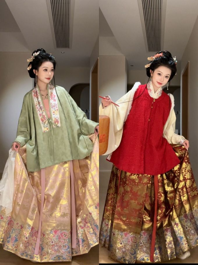 提花 A型 满印&循环 印花 沙暴色 枫糖色 国风