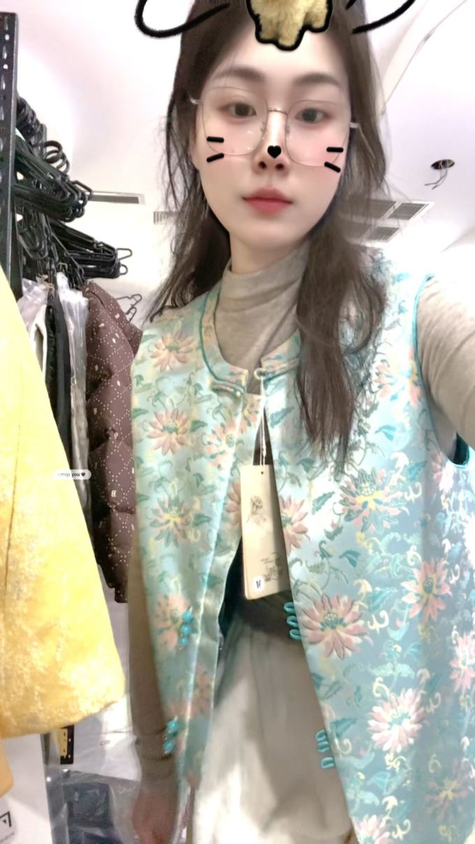 提花 H型 基础袖 满印&循环 印花 波浪色 灰雾蓝色