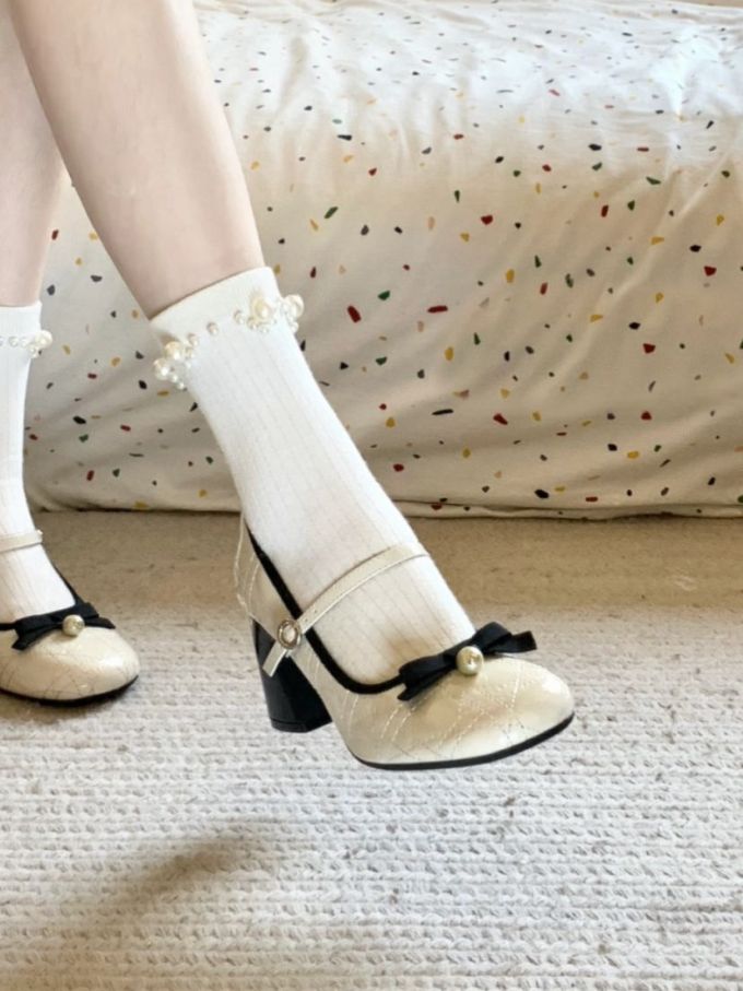 圆头 袢扣 中口鞋 皮革