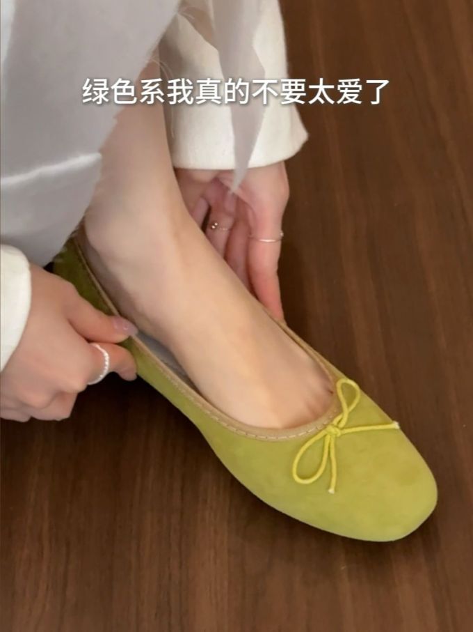 方头 一脚蹬 浅口鞋 皮革
