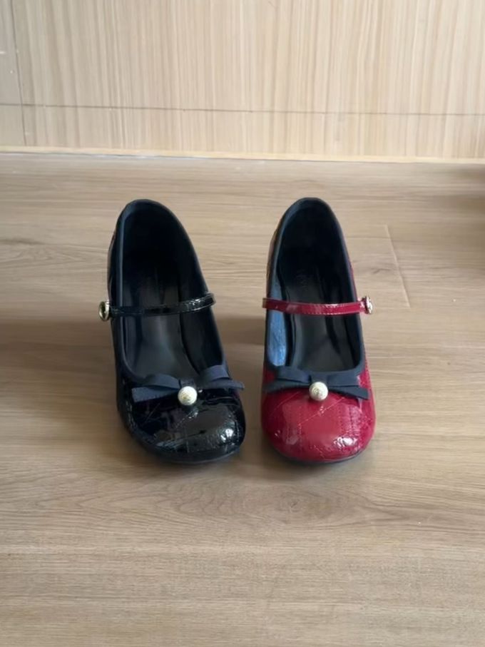 圆头 袢扣 中口鞋 皮革 