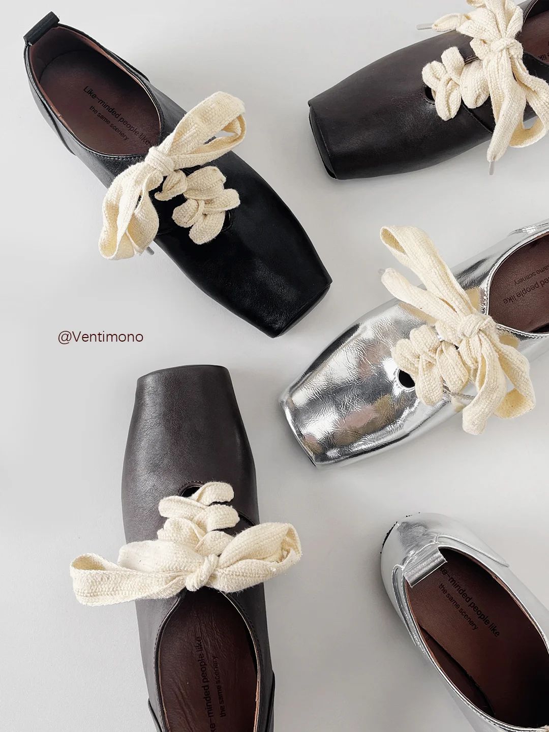 方头 系带 深口鞋 皮革  - VALI鞋履AI设计主图