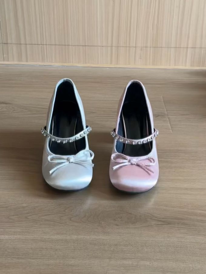 圆头 中口鞋 皮革 