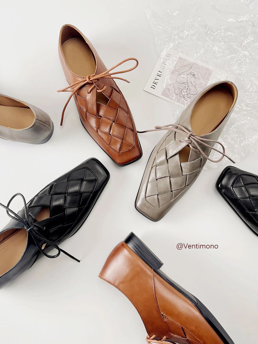 尖头 系带 皮革  - VALI鞋履AI设计主图