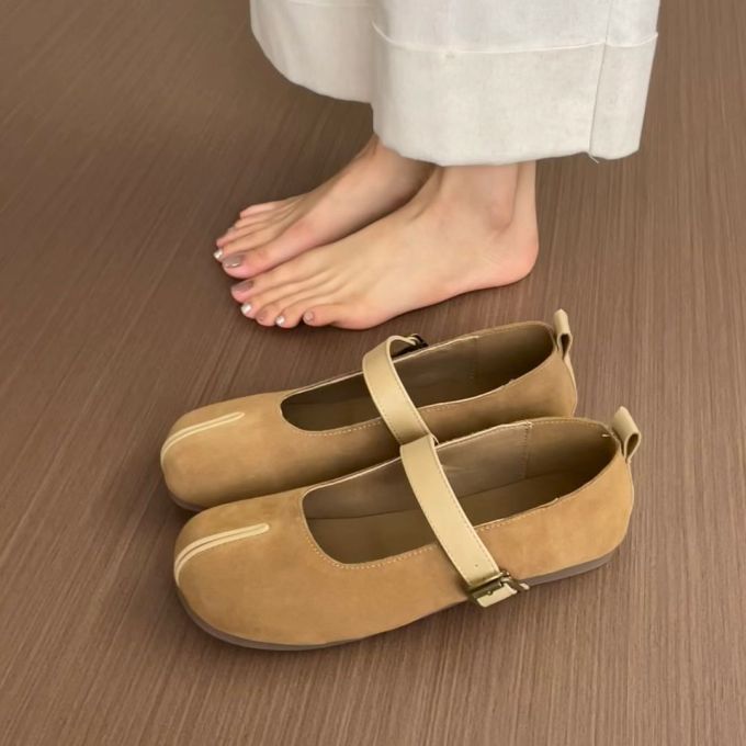 方头 中口鞋 皮革